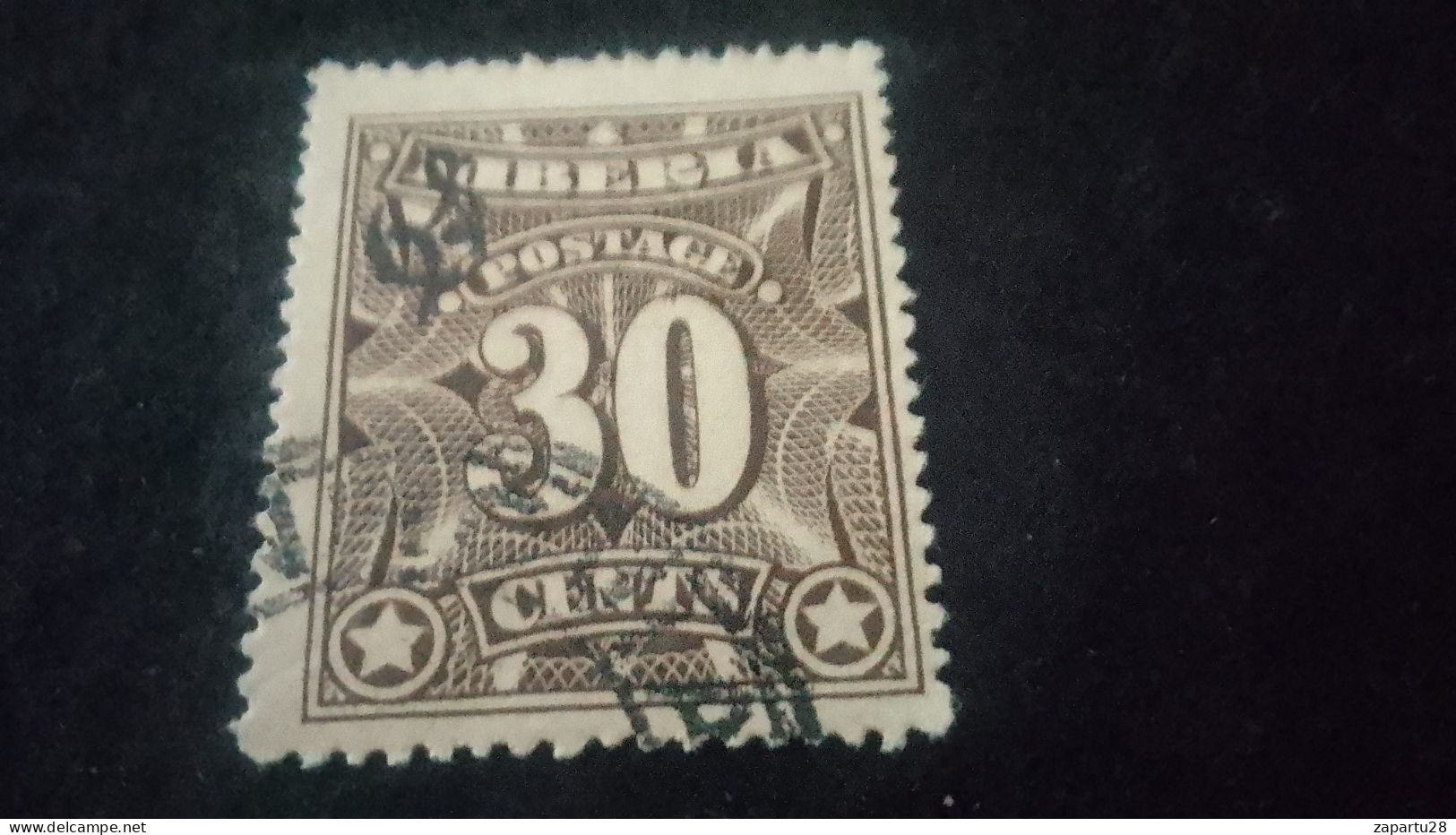 LİBERYA-1947-    30   C      DAMGALI - Liberia