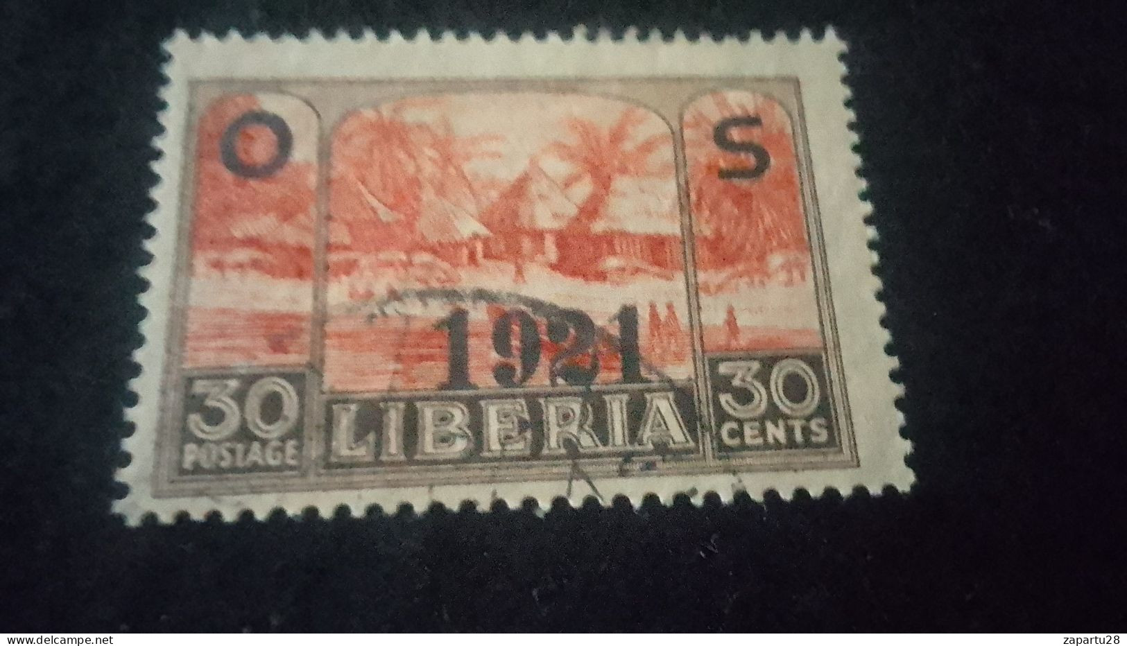 LİBERYA-1947-    30   C      DAMGALI - Liberia