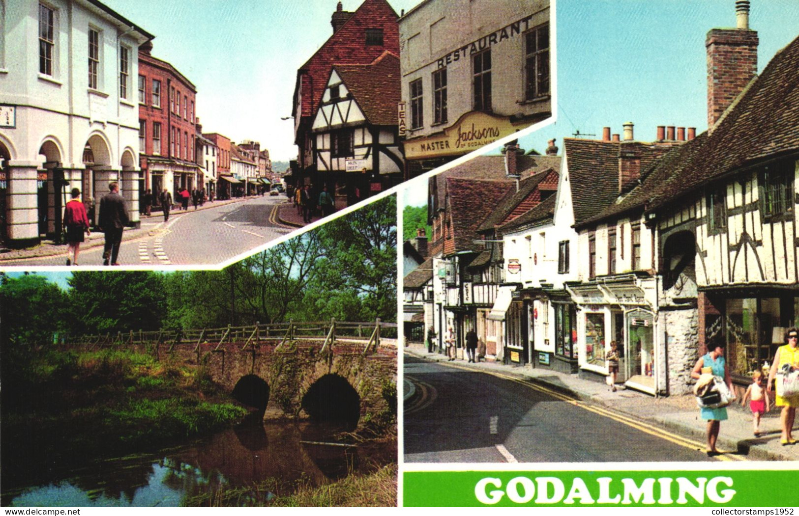 GODALMING, SURREY, MULTIPLE VIEWS, ARCHITECTURE, BRIDGE, ENGLAND, UNITED KINGDOM, POSTCARD - Surrey