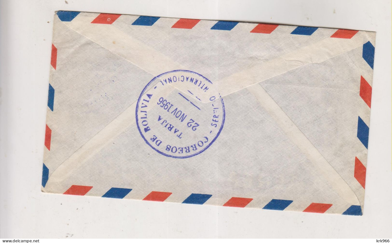 BOLIVIA 1956 TARIJA Registered Airmail Cover To Germany - Bolivia