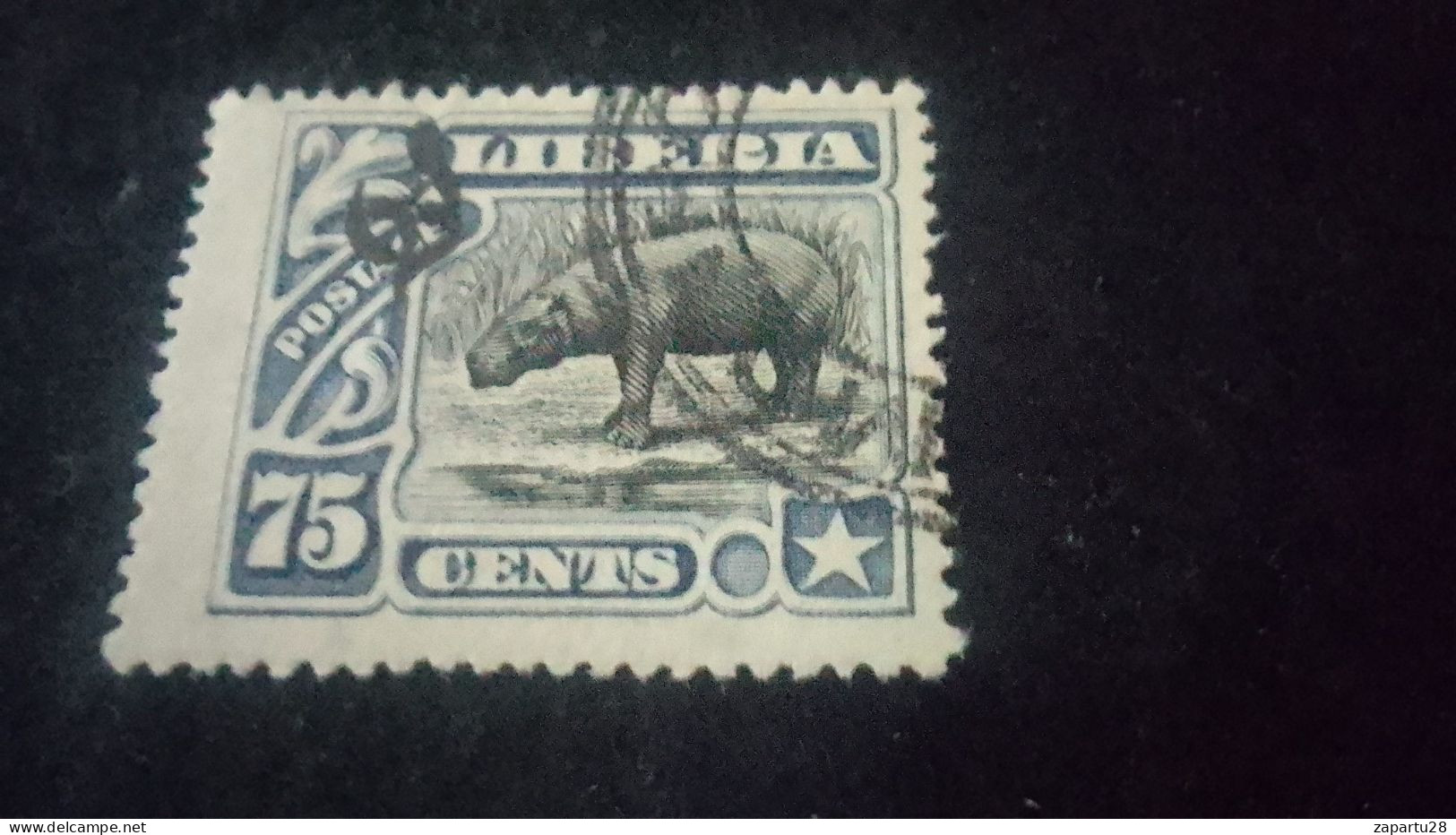 LİBERYA-1947-   75   C      DAMGALI - Liberia