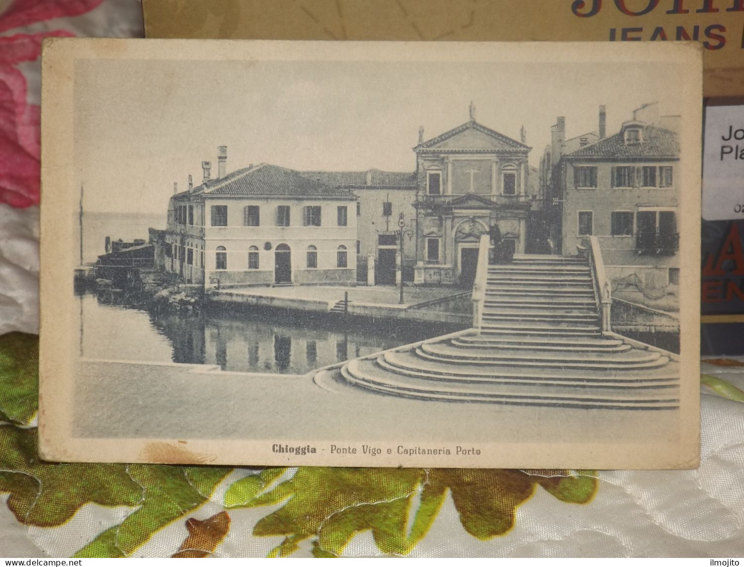 CARTOLINA CHIOGGIA PONTE VIGO E CAPITANERIA PORTO FORMATO PICCOLO - Chioggia