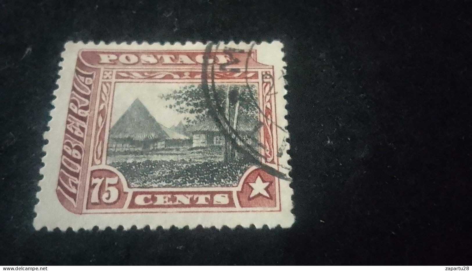 LİBERYA-1947-   75   C      DAMGALI - Liberia