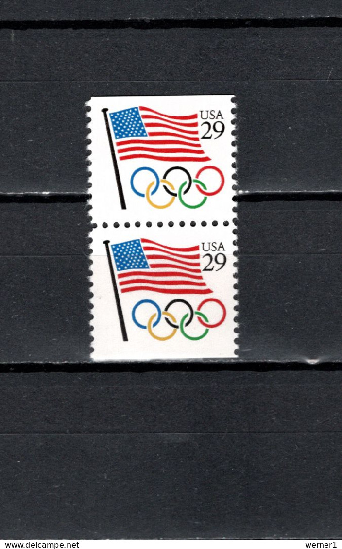 USA 1991 Olympic Games 29c Stamp Pair MNH - Sommer 1992: Barcelone