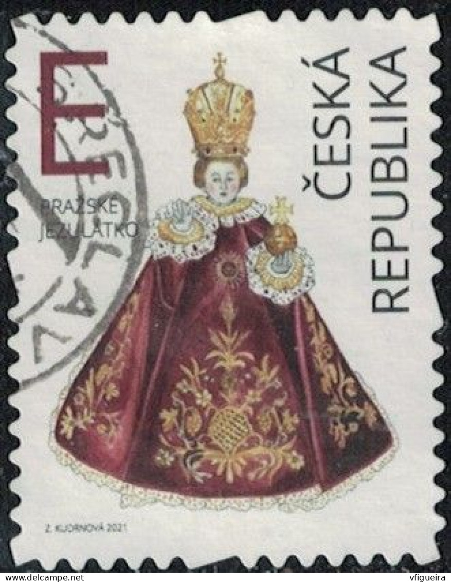 République Tchèque 2021 Oblitéré Used Enfant Jésus De Prague Y&T CZ 1002 SU - Used Stamps