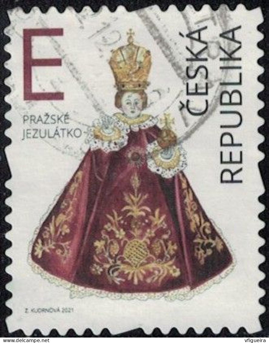 République Tchèque 2021 Oblitéré Used Enfant Jésus De Prague Y&T CZ 1002 SU - Gebraucht