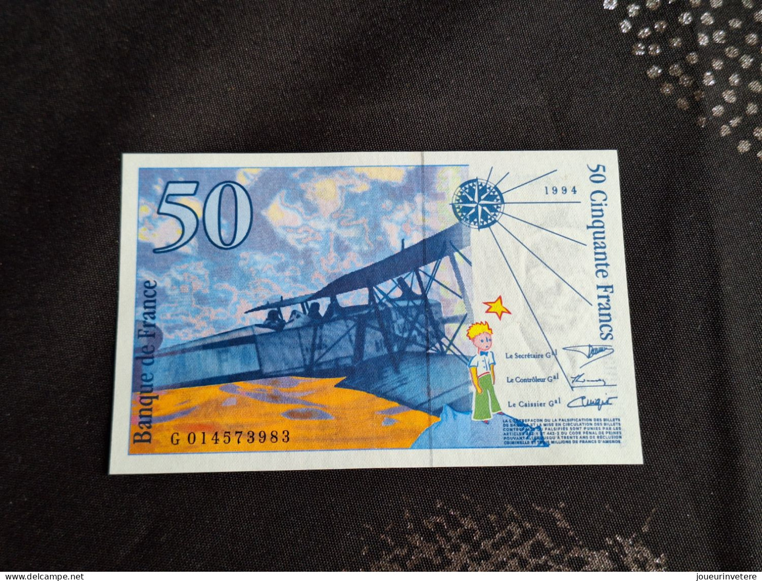 France Billet 50 Francs  St Exupéry 1994 Série G -ETAT SUP - Otros – Europa