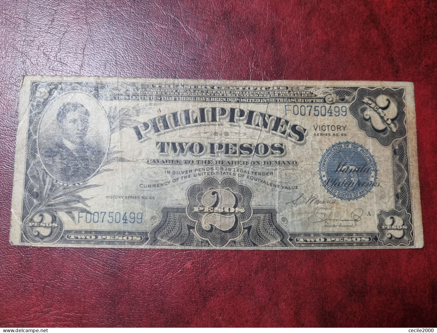 1933  - 1944 1 2 5 PESO BLUE & RED SEAL PHILIPPINES BANKNOTE LOT / LOTE BILLETES FILIPINAS *COMPRAS MULTIPLES CONSULTAR*