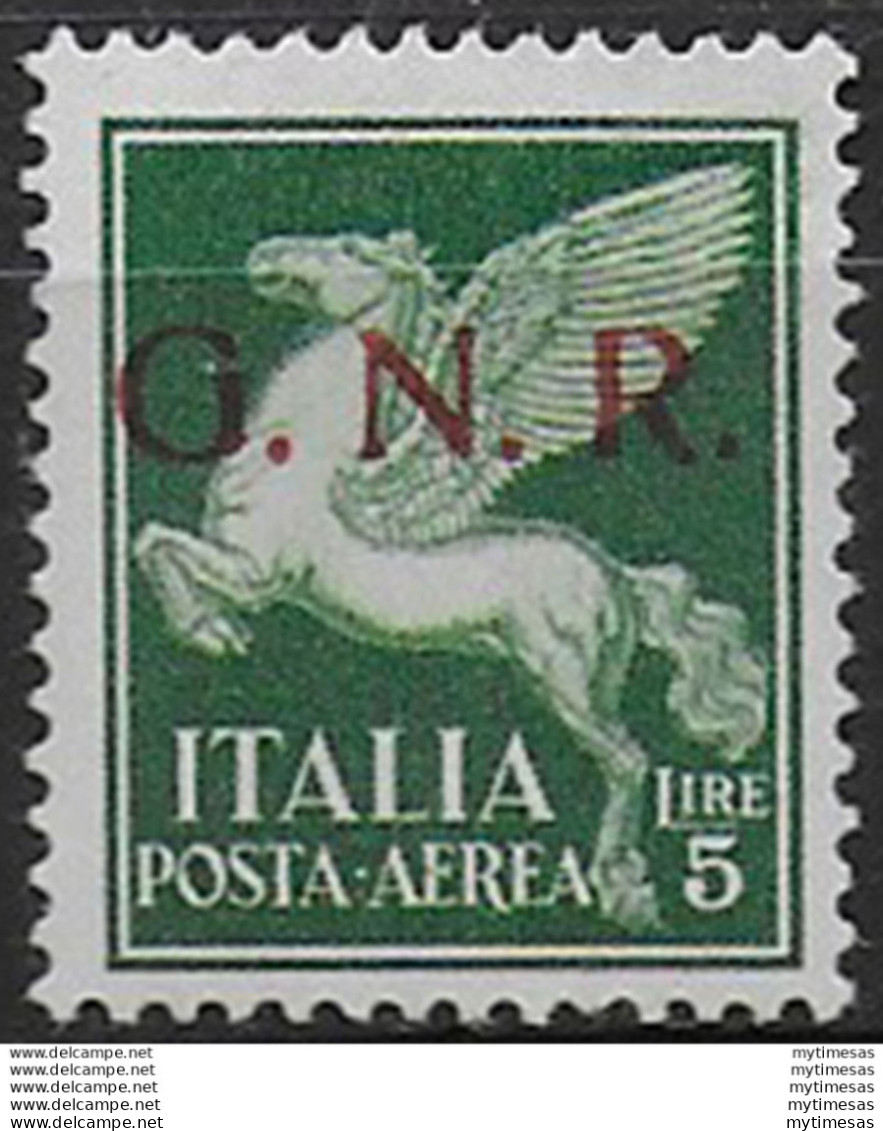 1943 Repubblica Sociale Aerea Lire 5 G.N.R. Brescia I MNH Sassone N. 123I - Otros & Sin Clasificación