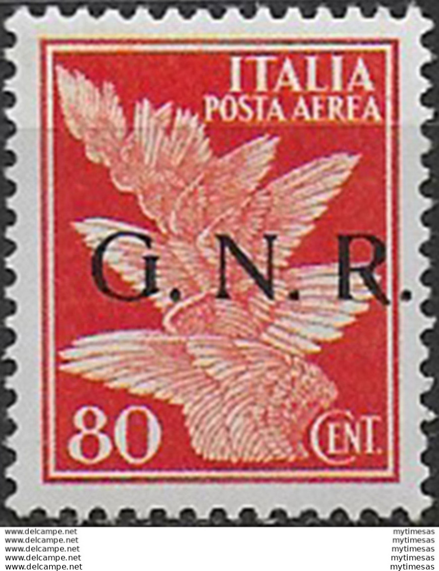 1943 Repubblica Sociale 80c. G.N.R. Brescia I Aerea MNH Sassone N. 120/I - Autres & Non Classés