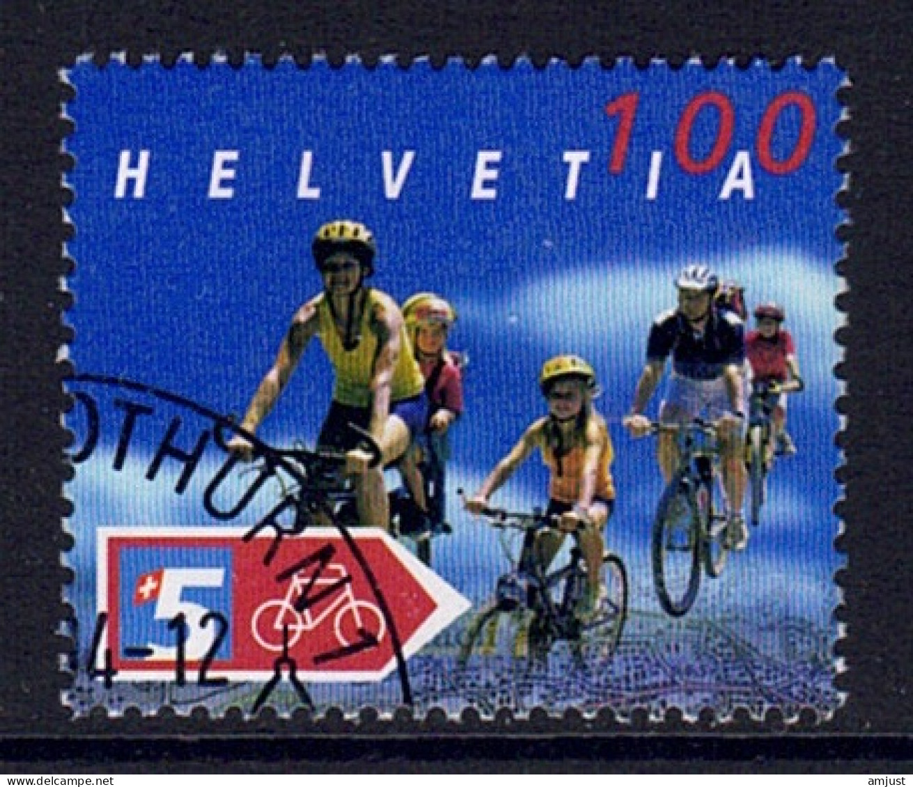 Suisse // Schweiz // Blocs & Feuillet //  Découpé Du Bloc-feuillet , La Suisse à Vélo 2004 Obligé. No.ZU.1116 - Sonstige & Ohne Zuordnung