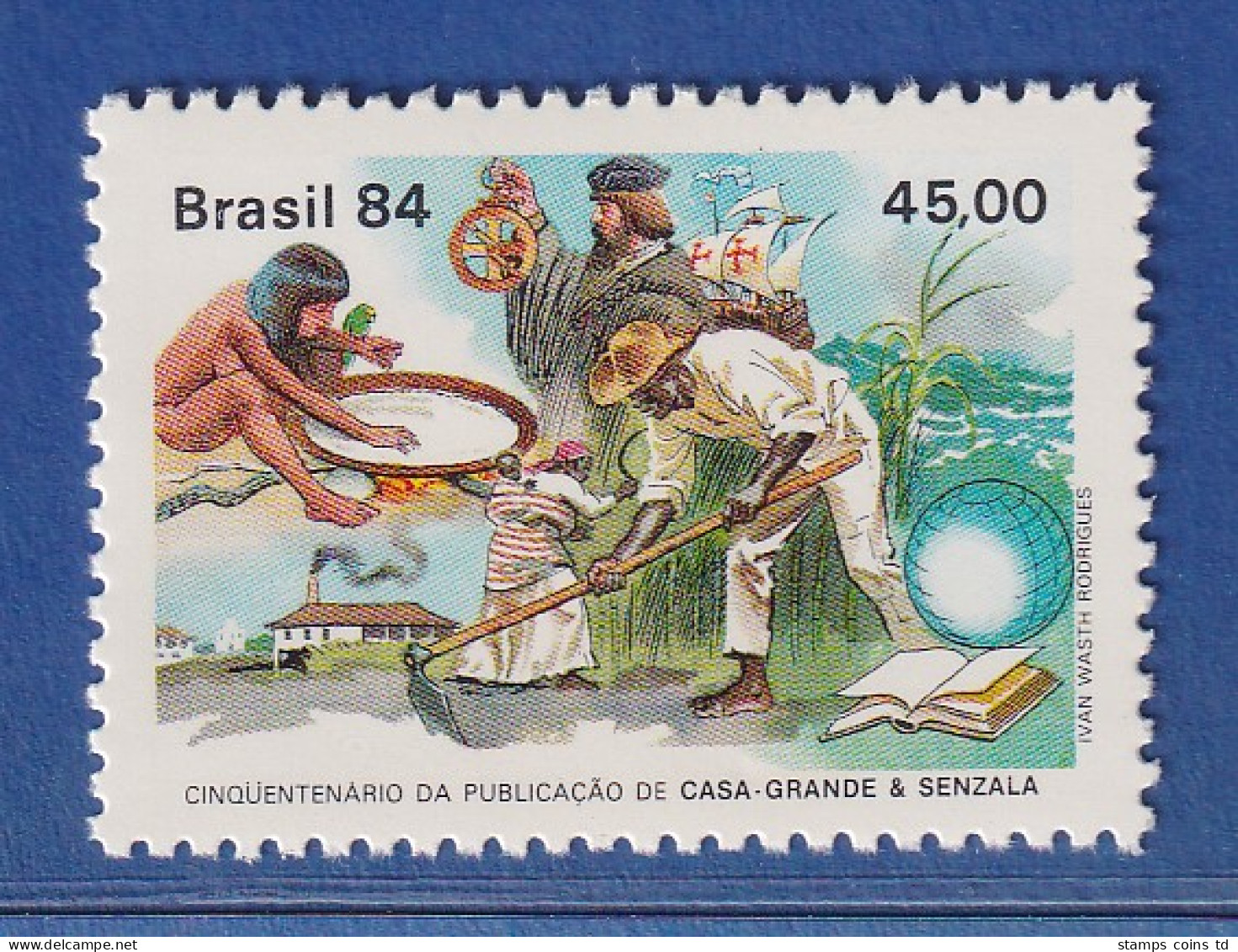 Brasilien 1984 Gilberto Freyre Buch Casa-Grande E Senzala Mi.-Nr. 2017 ** - Sonstige & Ohne Zuordnung