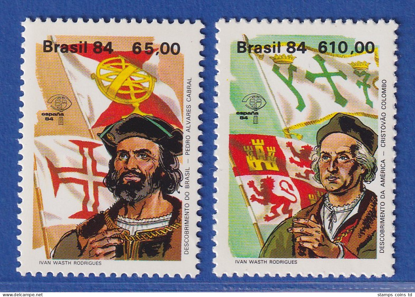 Brasilien 1984 Briefmarkenausstellung ESPANA '84 Mi.-Nr. 2033-34 ** - Sonstige & Ohne Zuordnung