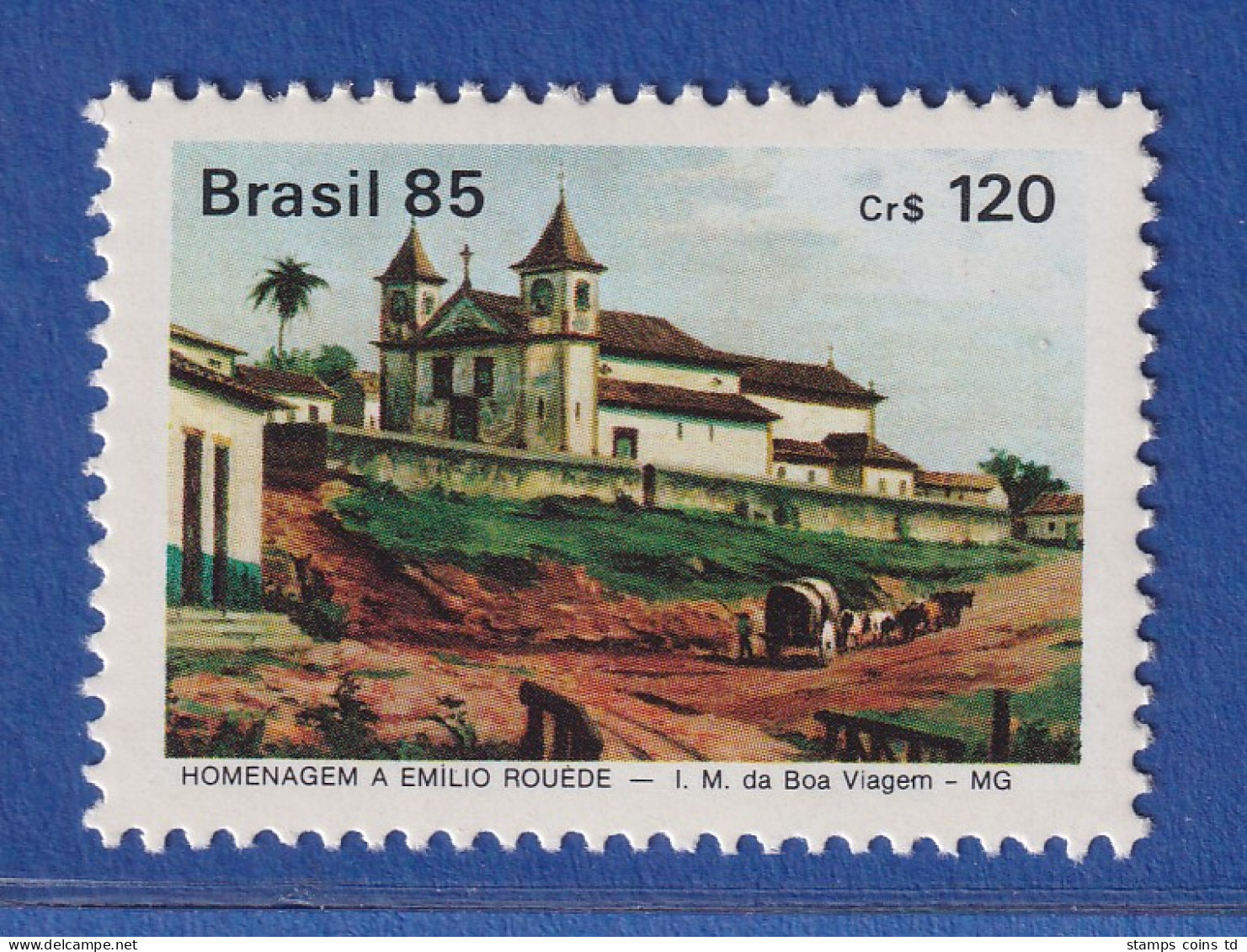 Brasilien 1985 Emilio Rouéde Kirche Da Boa Viagem Belo Horizonte Mi.-Nr. 2091 ** - Sonstige & Ohne Zuordnung