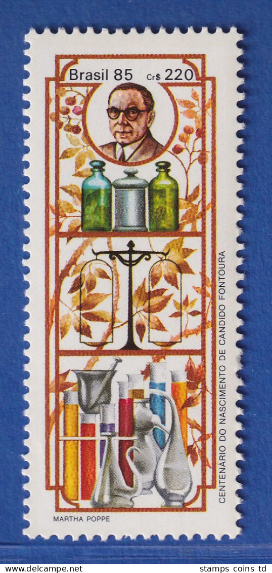 Brasilien 1985 Candido M. Fontoura Pharmakologe Waage Gefäß Mi.-Nr. 2107 ** - Sonstige & Ohne Zuordnung