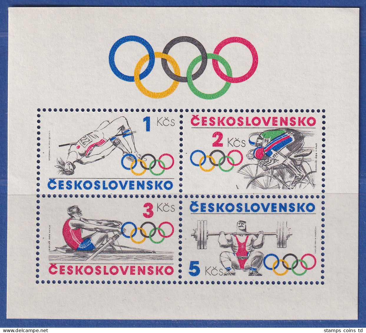 Tschechoslowakei 1984 Olympische Bewegung Mi.-Nr. Block 60 Postfrisch ** - Otros & Sin Clasificación