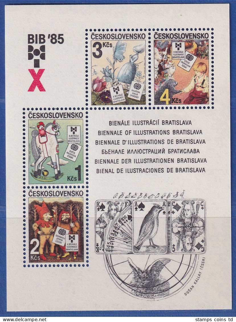 Tschechoslowakei 1985 Biennale Für Kinderbuchillustrationen Mi.-Nr. Block 66 ** - Other & Unclassified