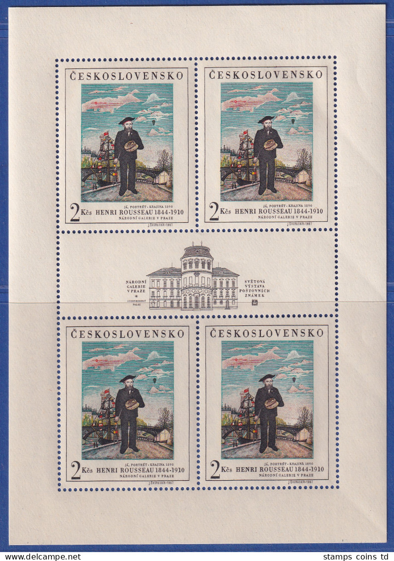 Tschechoslowakei 1967 Briefmarkenausstellung PRAGA Mi.-Nr. 1718 KLEINBOGEN ** - Altri & Non Classificati