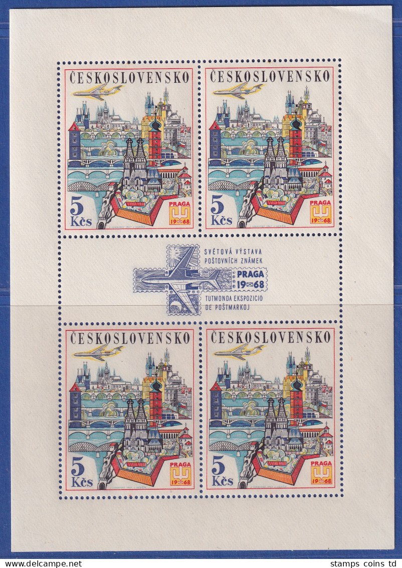Tschechoslowakei 1967 Briefmarkenausstellung PRAGA Mi.-Nr. 1744 KLEINBOGEN ** - Otros & Sin Clasificación