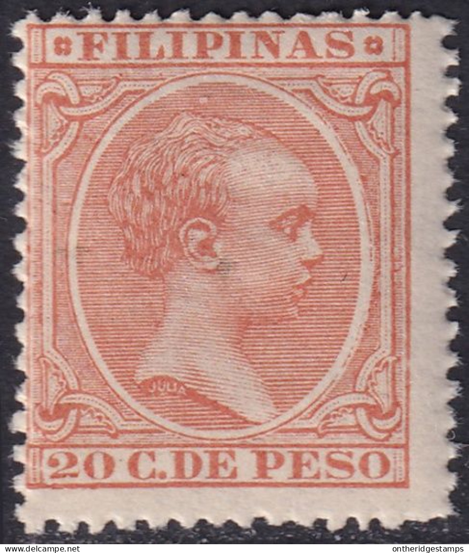 Philippines 1896 Sc 176 Filipinas Ed 128 MLH* Small Marks On Front - Filipinas