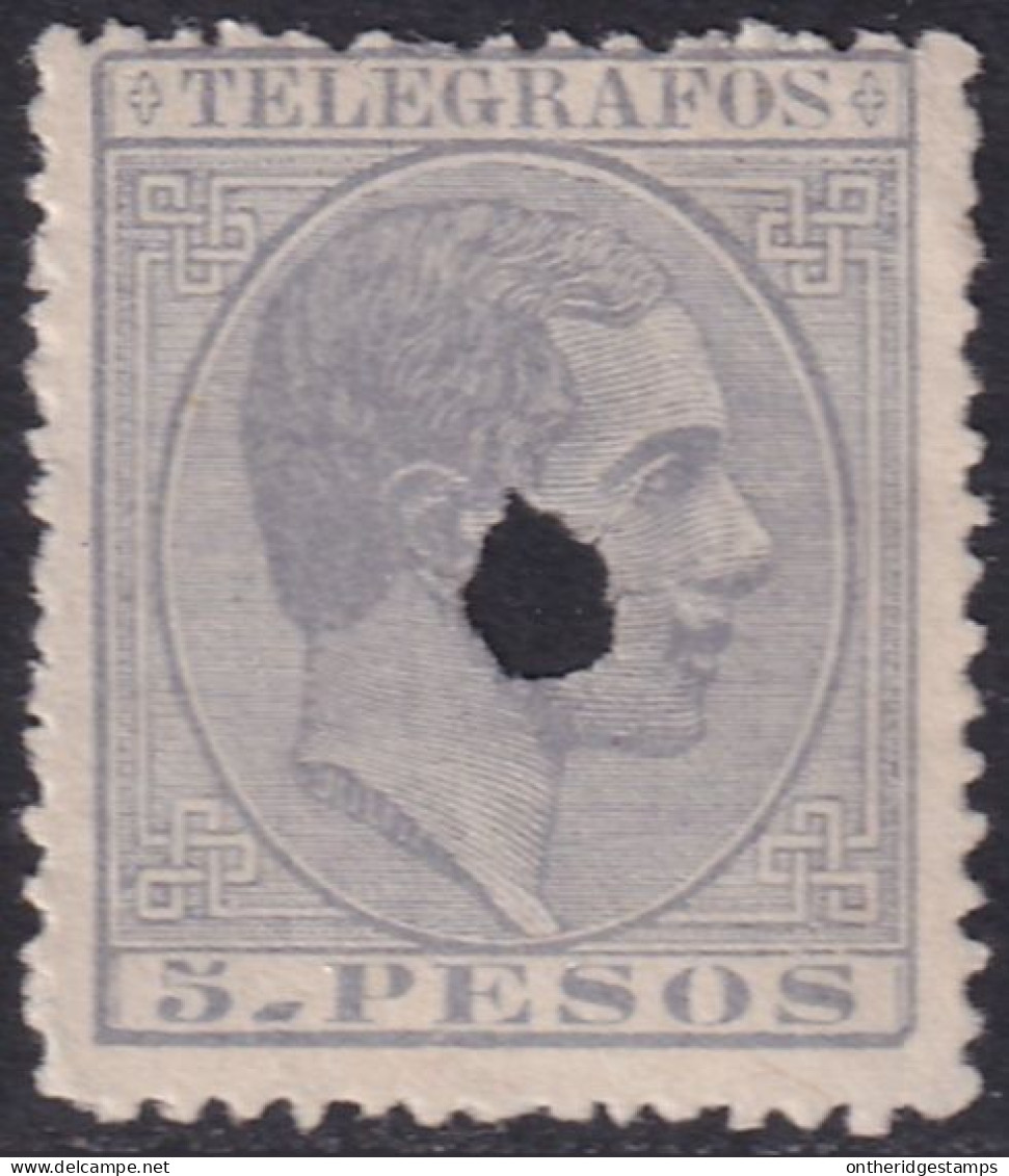 Philippines 1880 Telégrafo Ed 7 Filipinas Telegraph Punch (taladrado) Cancel - Philippines