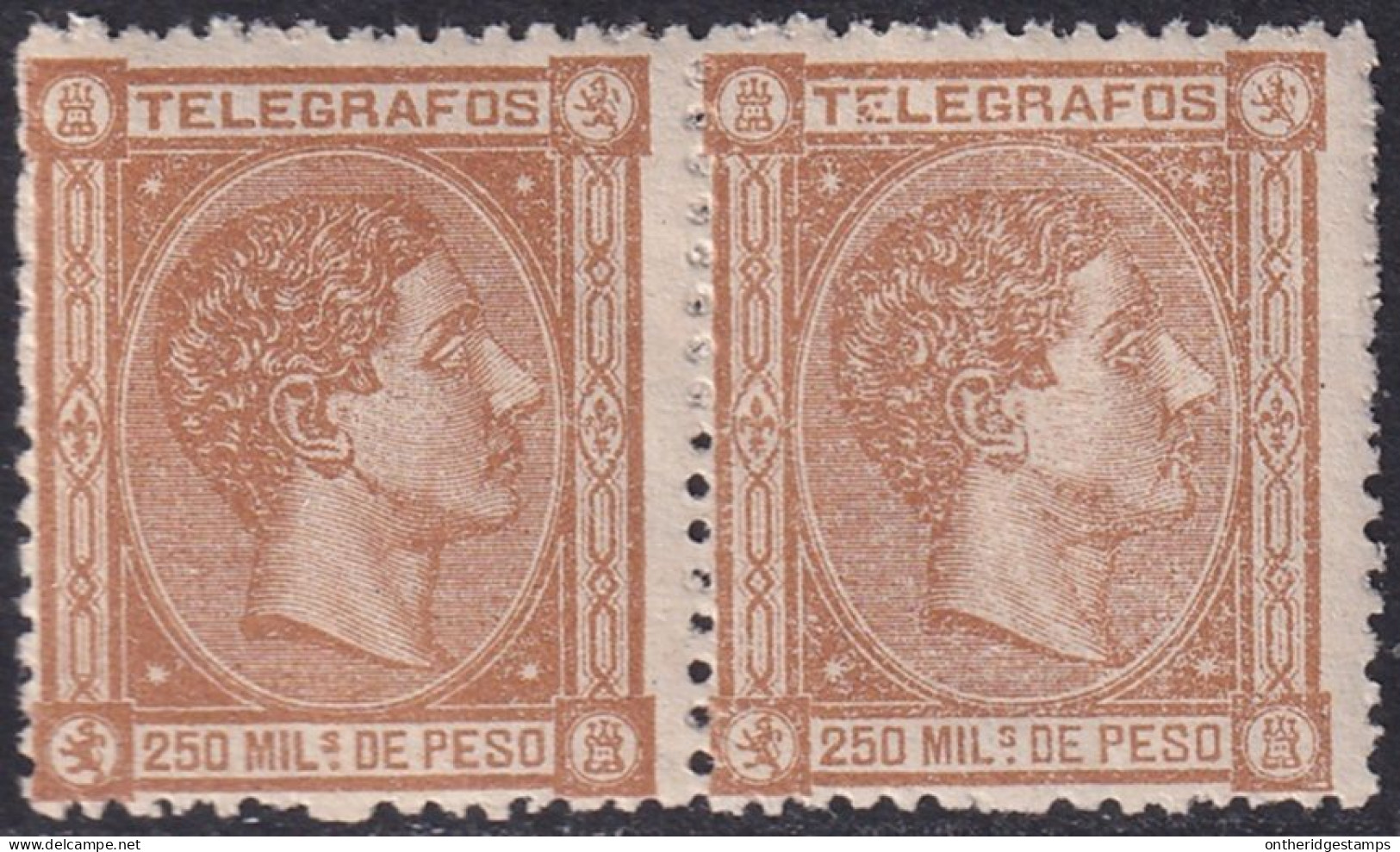 Philippines 1876 Telégrafo Ed 2 Filipinas Telegraph Pair MNH** - Filippijnen