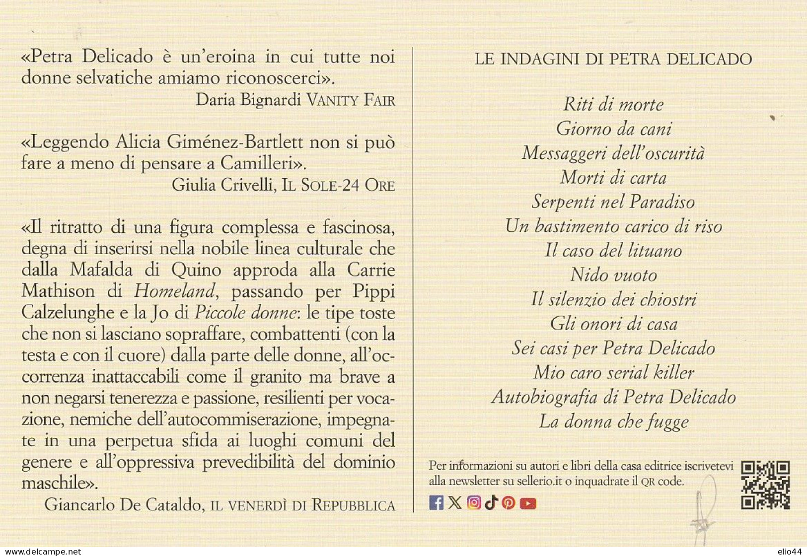 Tematica Scrittori Moderni - Sellerio  Editore - Alicia Gimènez-Bartlett - La Donna Che Fugge - - Schriftsteller