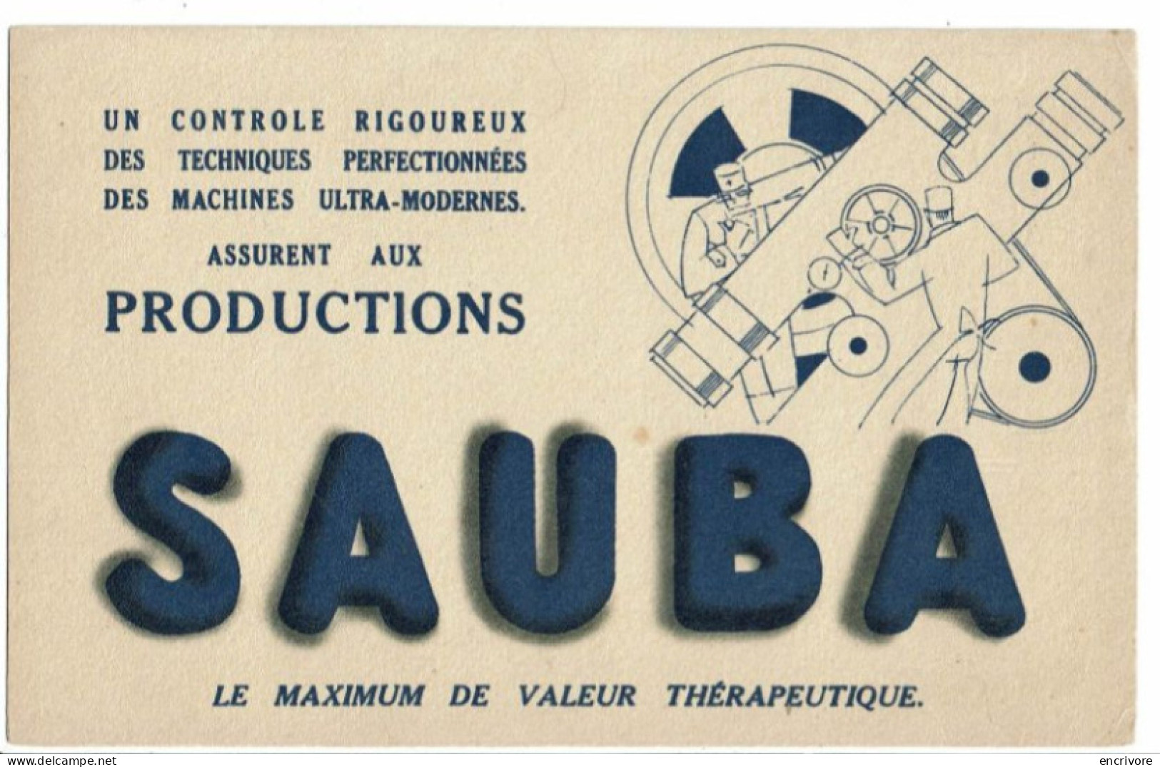 Buvard SAUBA Valeur Thérapeutique Microscope - Drogheria