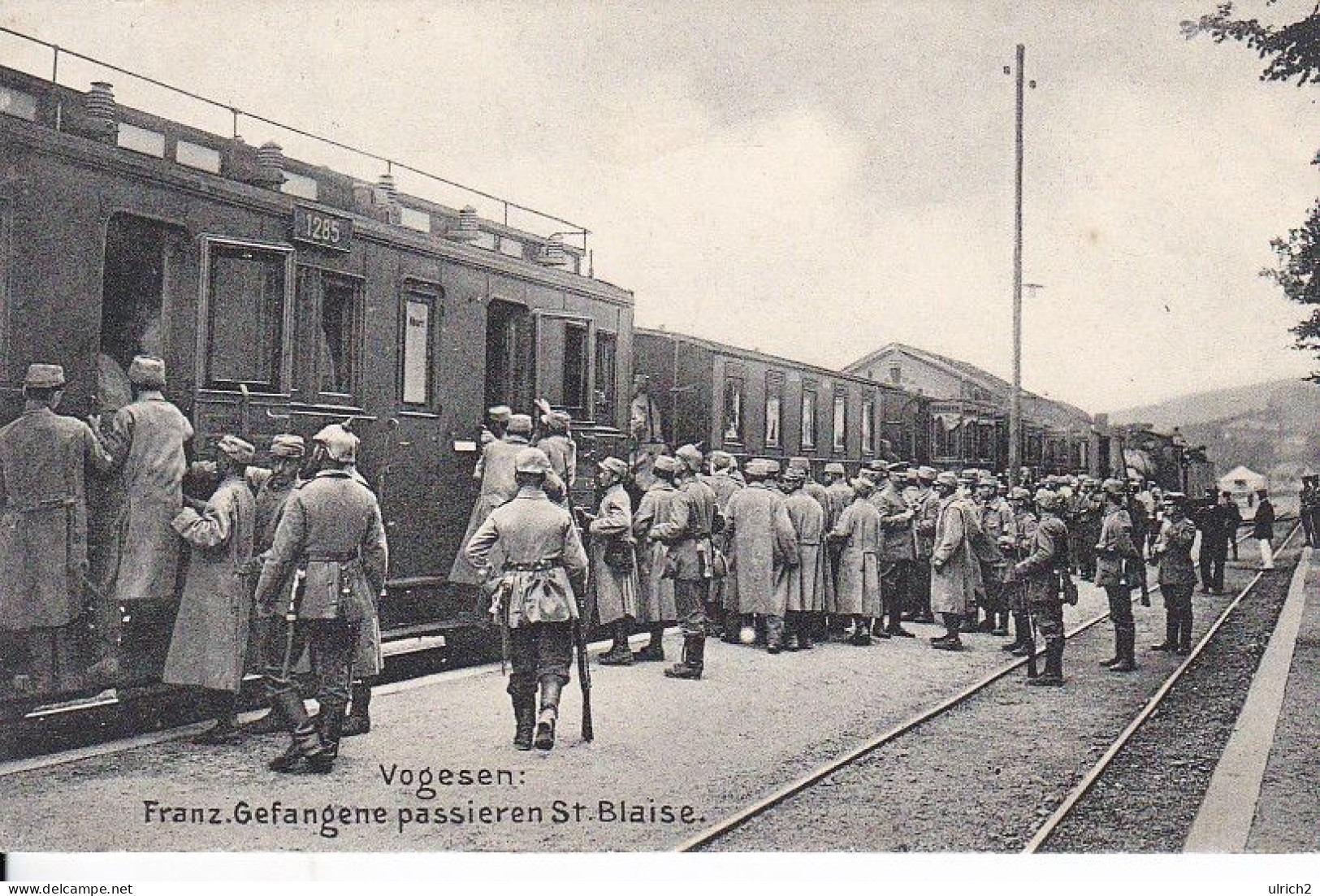 AK Vogesen - Franz. Gefangene Passieren St. Blaise - Ca. 1915 (68587) - Elsass