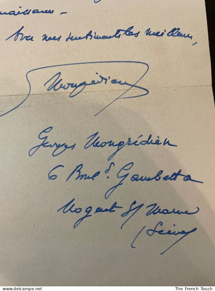 Georges Mongrédien - 1949 - Correspondance - Schrijvers