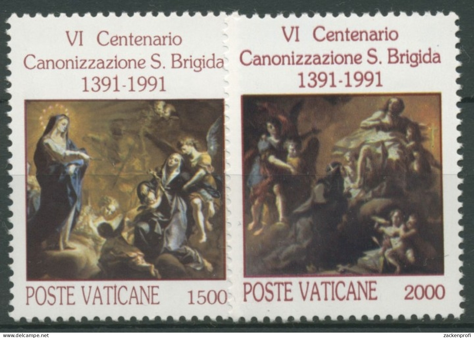 Vatikan 1991 Ordensgründerin Heilige Birgitta 1038/39 Postfrisch - Ungebraucht