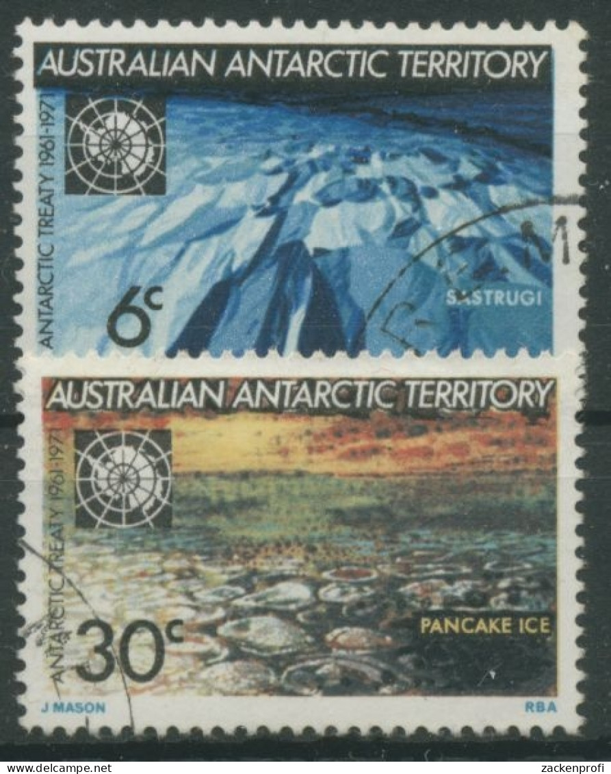 Austral. Antarktis 1971 Antarktisabkommen Pancake-Eis 19/20 Gestempelt - Used Stamps
