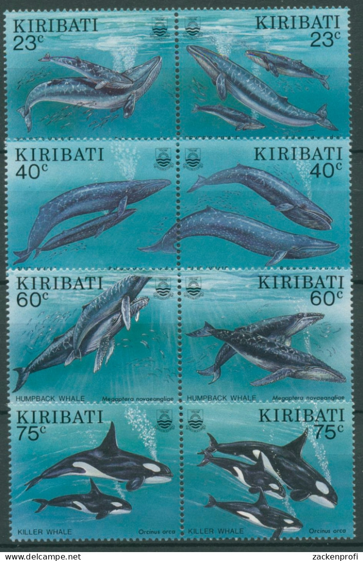 Kiribati 1994 Meerestiere Wale Schwertwal Blauwal 661/68 ZD Postfrisch - Kiribati (1979-...)