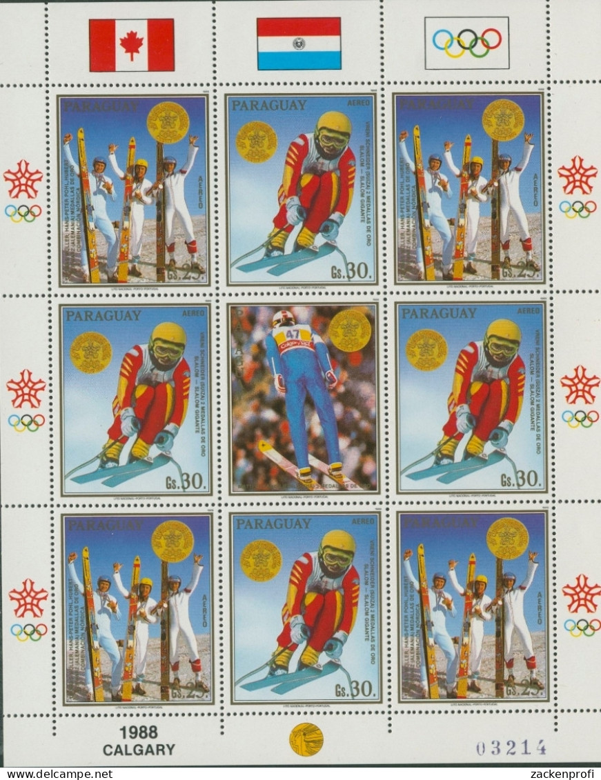 Paraguay 1988 Olympische Spiele Calgary Ski 4265/66 K Postfrisch (C27926) - Paraguay