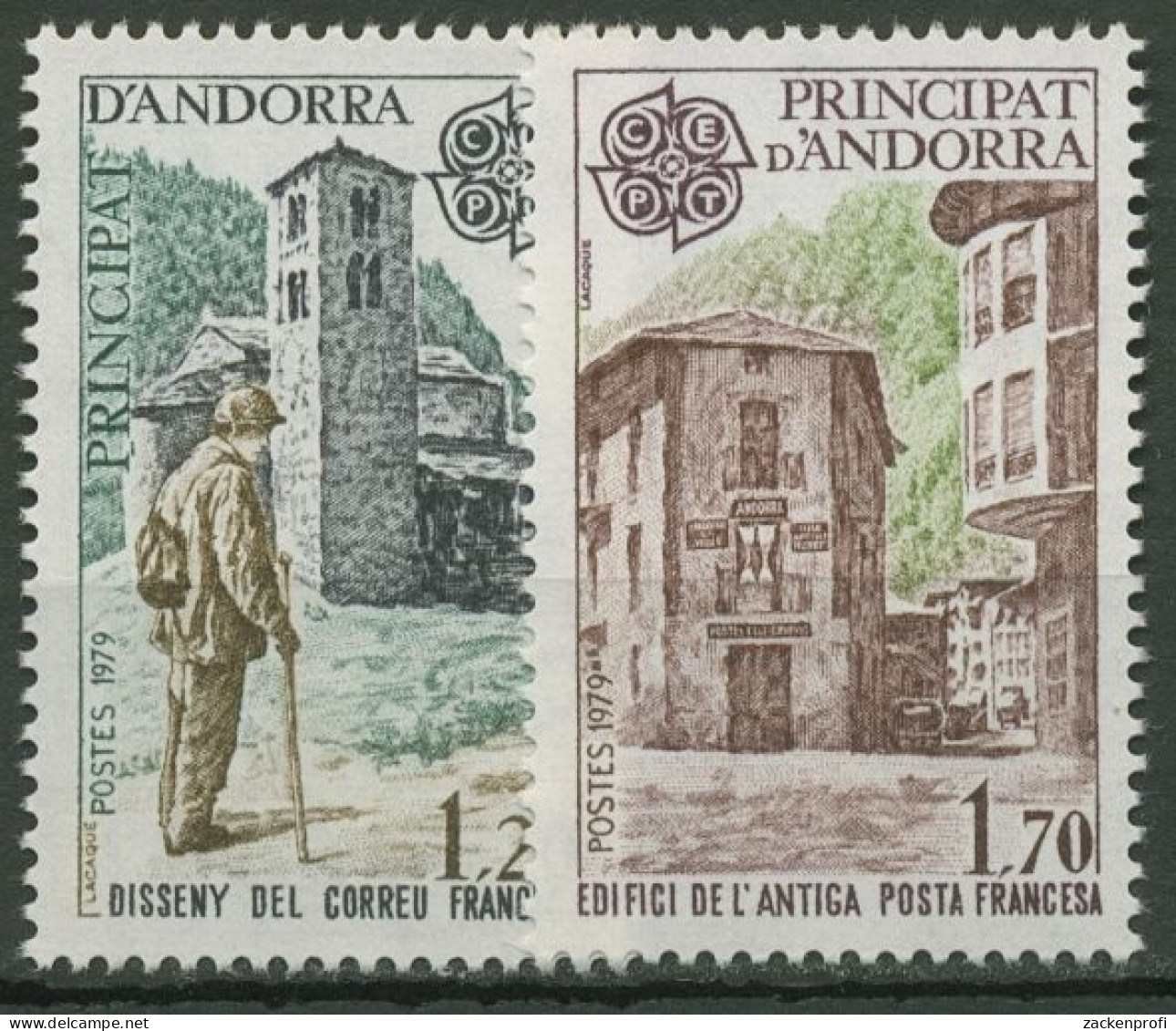 Andorra (frz.) 1979 Europa CEPT Post-u. Fernmeldewesen 297/98 Postfrisch - Nuevos