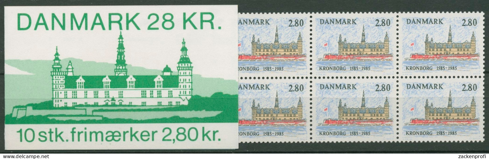 Dänemark 1985 Schloss Kronborg Markenheftchen 846 MH Postfrisch (C93022) - Markenheftchen