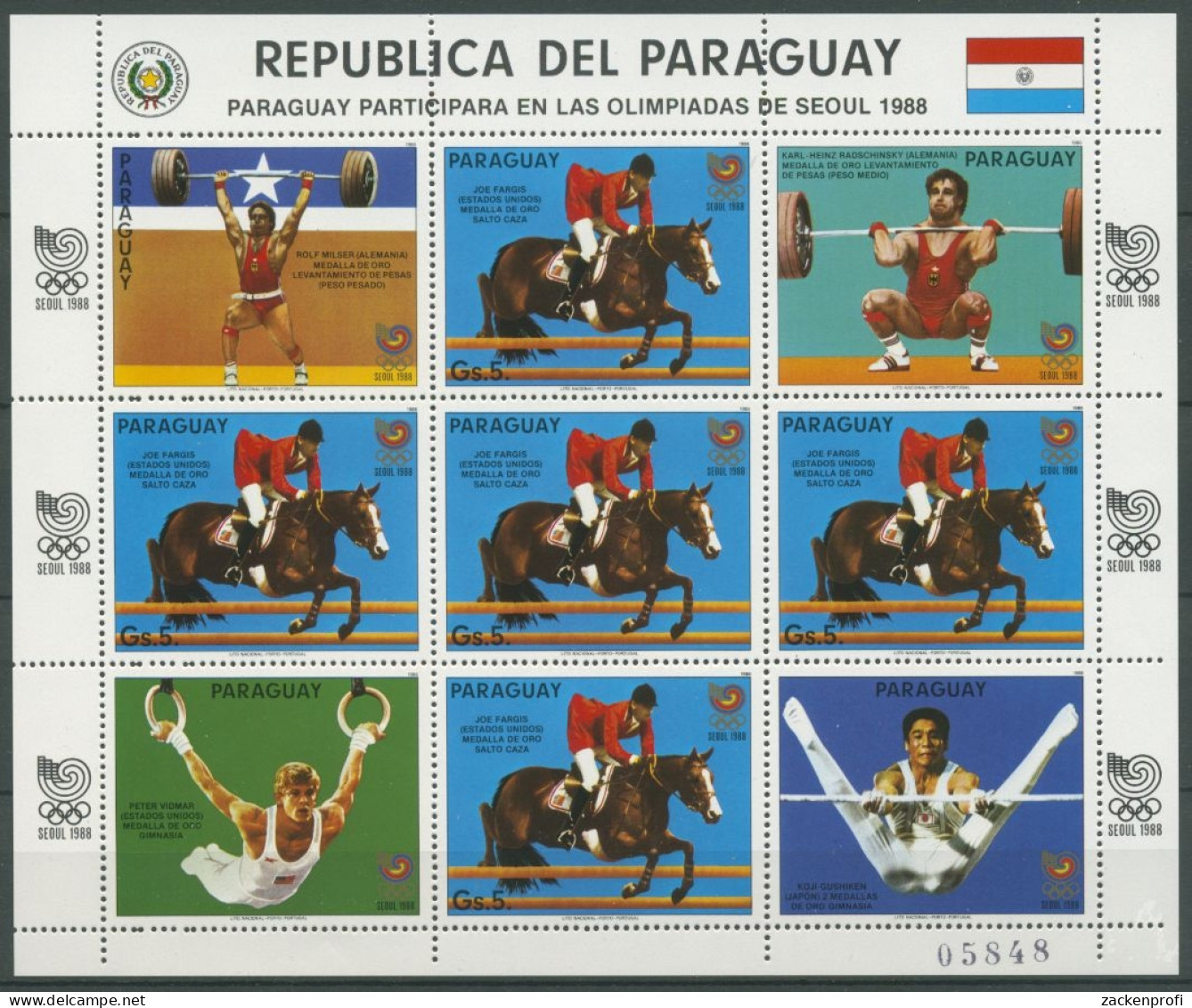 Paraguay 1986 Olymp. Sommerspiele Seoul Springreiter 4053 K Postfrisch (C27944) - Paraguay