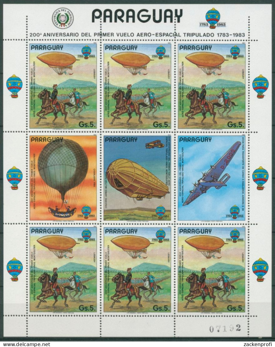 Paraguay 1984 200 J. Luftfahrt Ballon Lebaudy 3704 K Postfrisch (C27937) - Paraguay