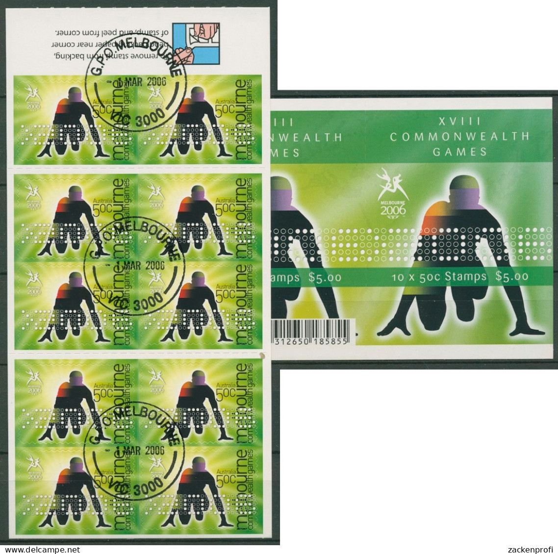 Australien 2006 Commonwealth Games MH 227 Gestempelt (C29647) - Cuadernillos