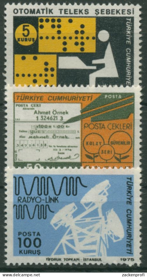 Türkei 1975 Post- Und Fernmeldewesen 2348/50 Postfrisch - Nuevos
