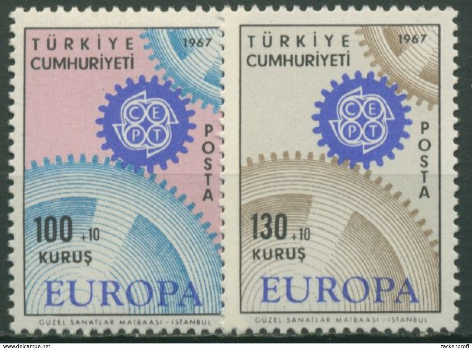 Türkei 1967 Europa CEPT: Zahnräder 2044/45 Postfrisch - Ungebraucht