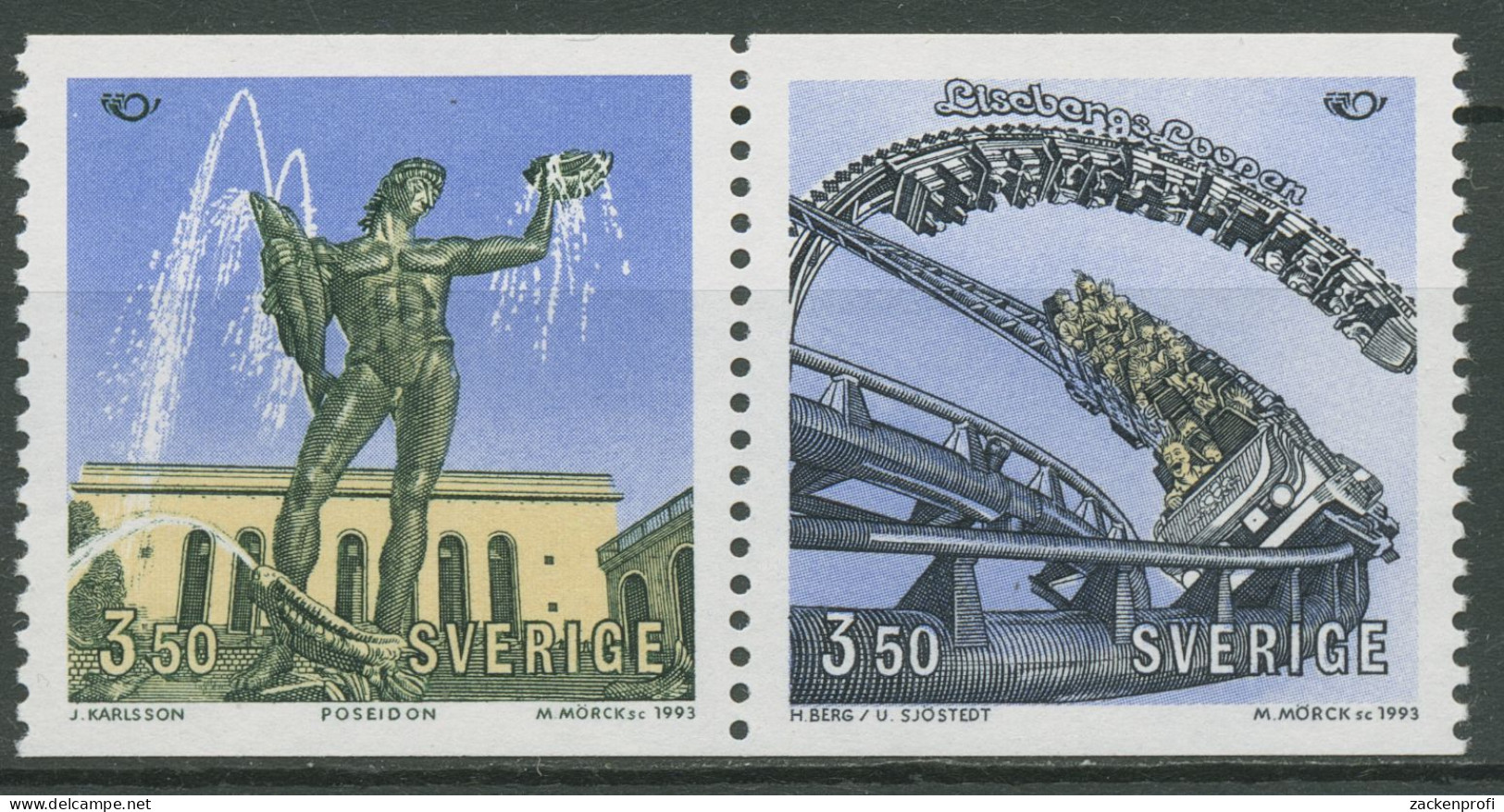 Schweden 1993 NORDEN Tourismus Poseidon-Brunnen Göteborg 1772/73 Postfrisch - Neufs