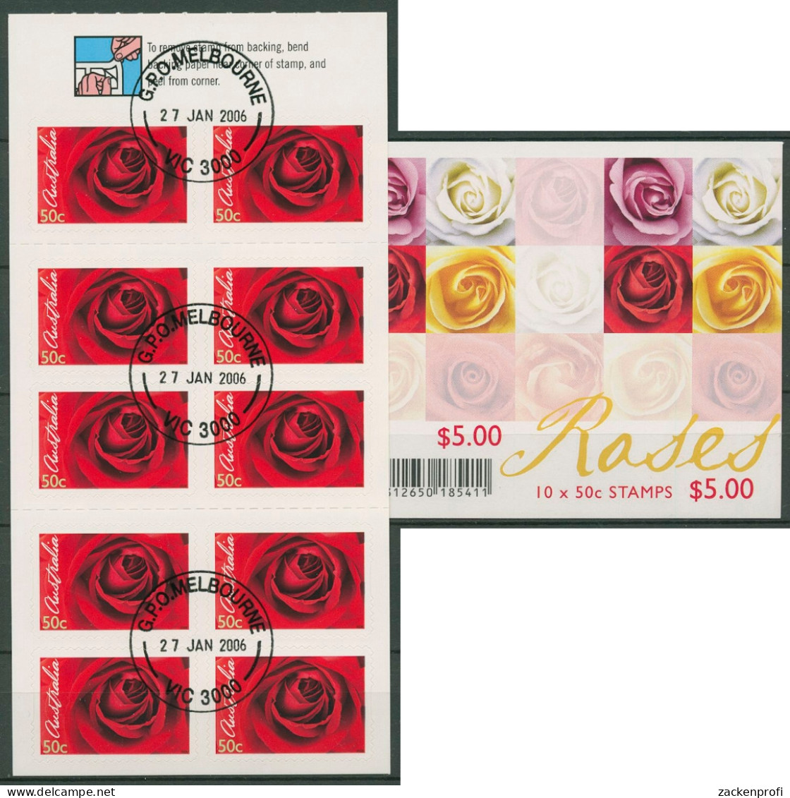 Australien 2006 Valentinstag Rose MH 223 Gestempelt (C29643) - Postzegelboekjes