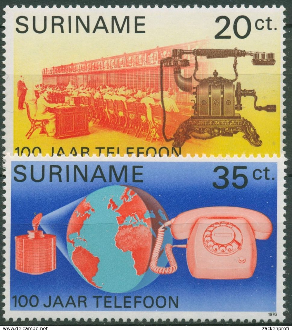 Surinam 1976 Das Telefon Telegraph Satellit 730/31 Postfrisch - Surinam