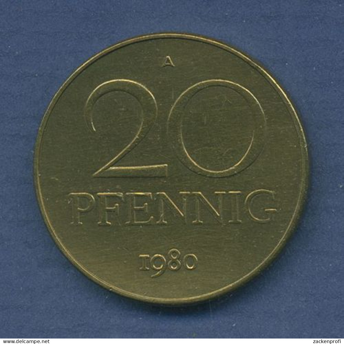 DDR 20 Pfennig 1980 Kursmünze, J 1511 Vz (m2855) - 20 Pfennig