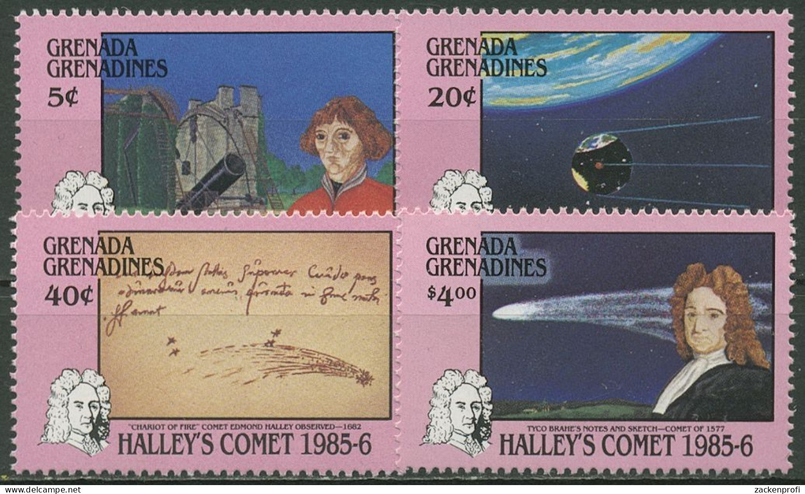 Grenada-Grenadinen 1986 Halleyscher Komet 753/56 Postfrisch - Grenada (1974-...)