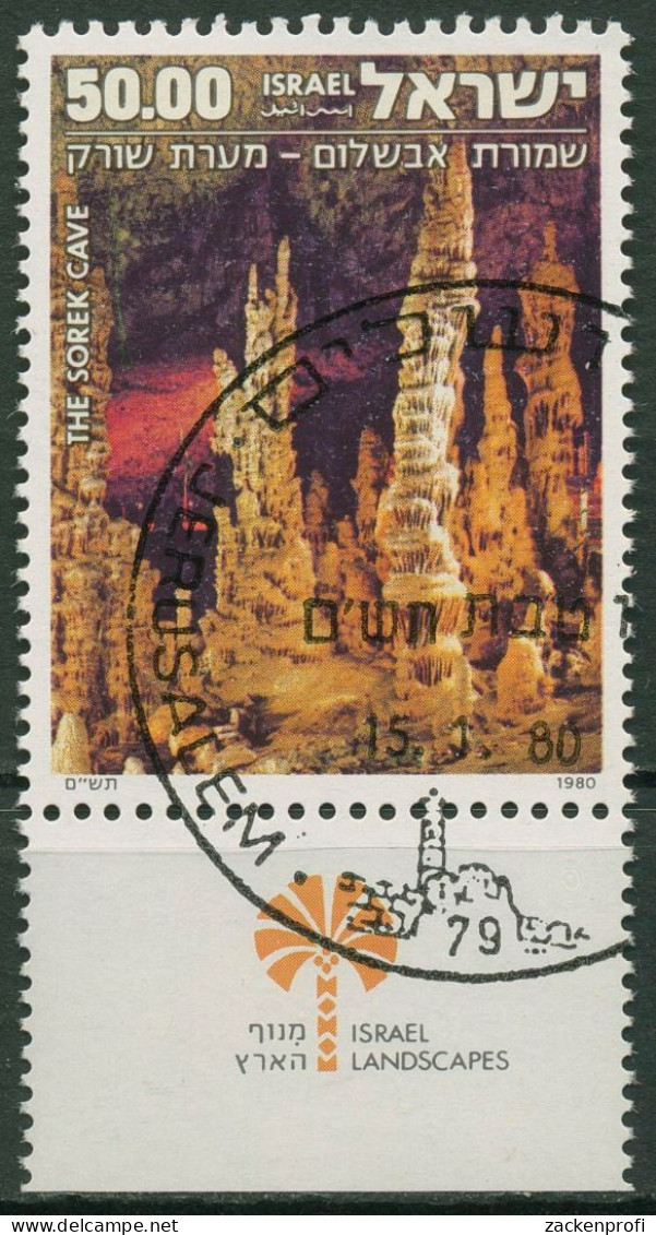 Israel 1980 Landschaften Sorek-Tropfsteinhöhle 813 Mit Tab Gestempelt - Oblitérés (avec Tabs)