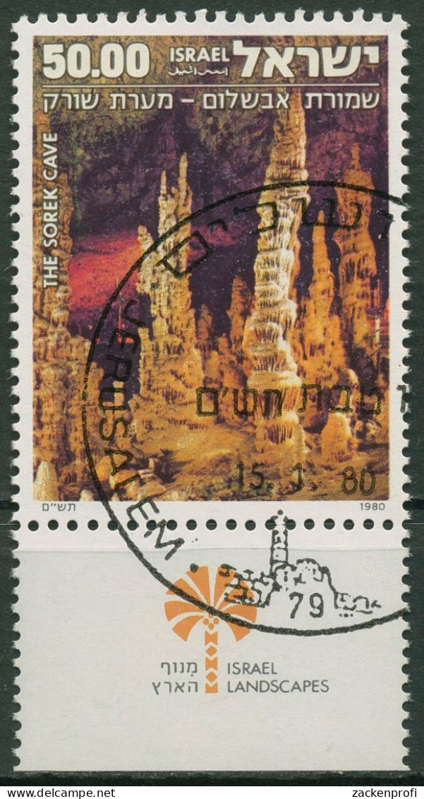 Israel 1980 Landschaften Sorek-Tropfsteinhöhle 813 Mit Tab Gestempelt - Used Stamps (with Tabs)
