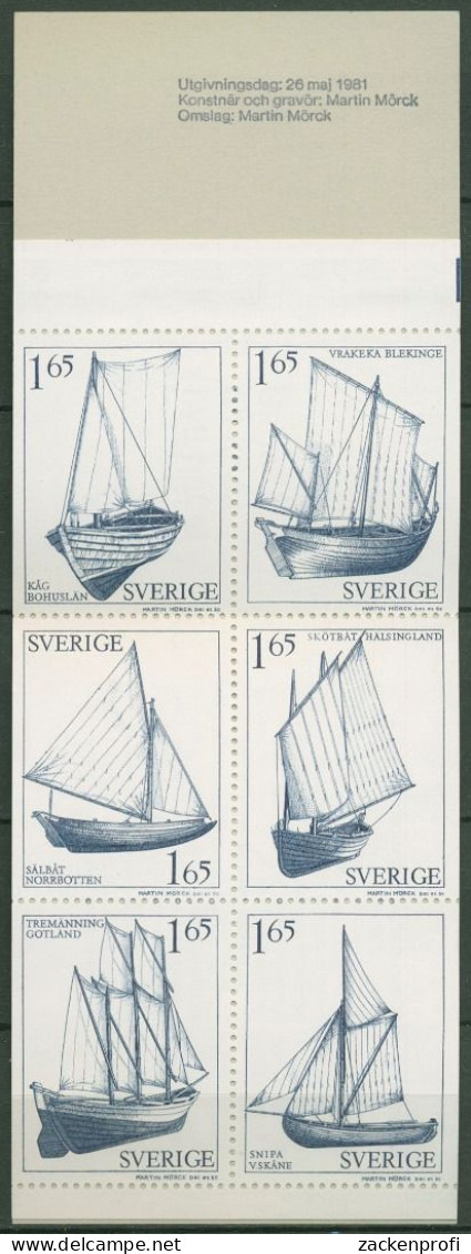 Schweden 1981 Boote Schiffe Markenheftchen MH 83 Postfrisch (C60581) - 1981-..