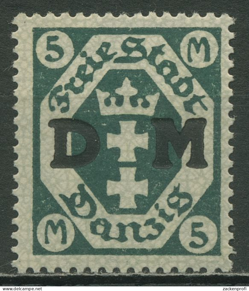 Danzig Dienstmarken 1922 Staatswappen Mit Aufdruck Mit WZ 2Y, D 24 Y Postfrisch - Officials